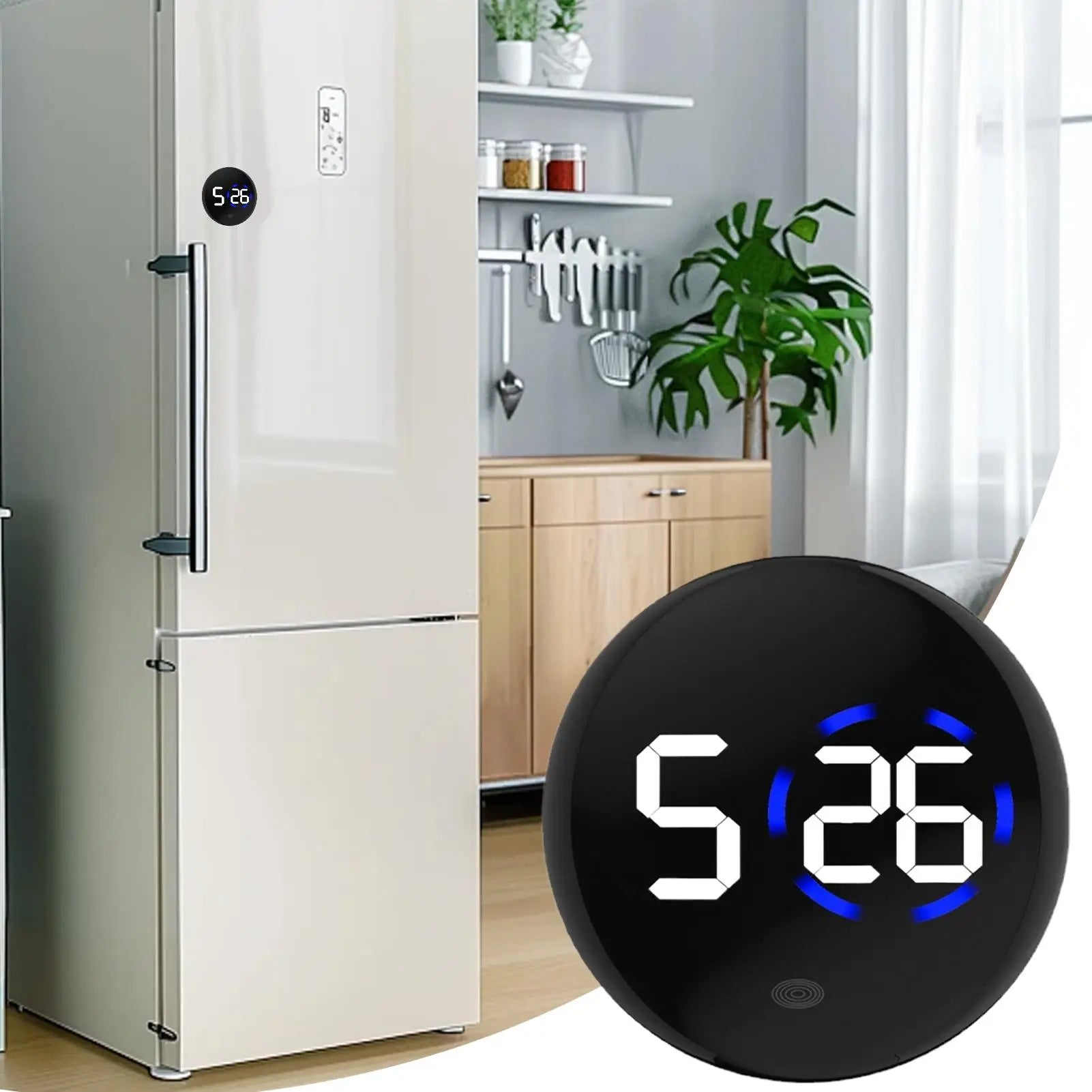 Stick on Clock for Car Dashboard Digital Display Cooking Timer Waterproof Stick on Car Clock Truck Dashboard Air Vent Truck Zpaxo
