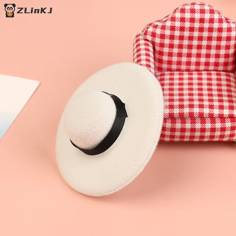 ▶1PCS Miniature Doll Top Hat Craft Hats Mini Dollhouse DIY ToysFit for 11.5"-12"(30cm) Doll Clothes Accessories Zpaxo