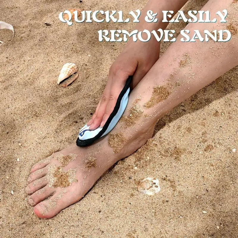 Sand Remover Eraser Pouch Family Kids Wipe Mitt Gentle Waterproof Zpaxo