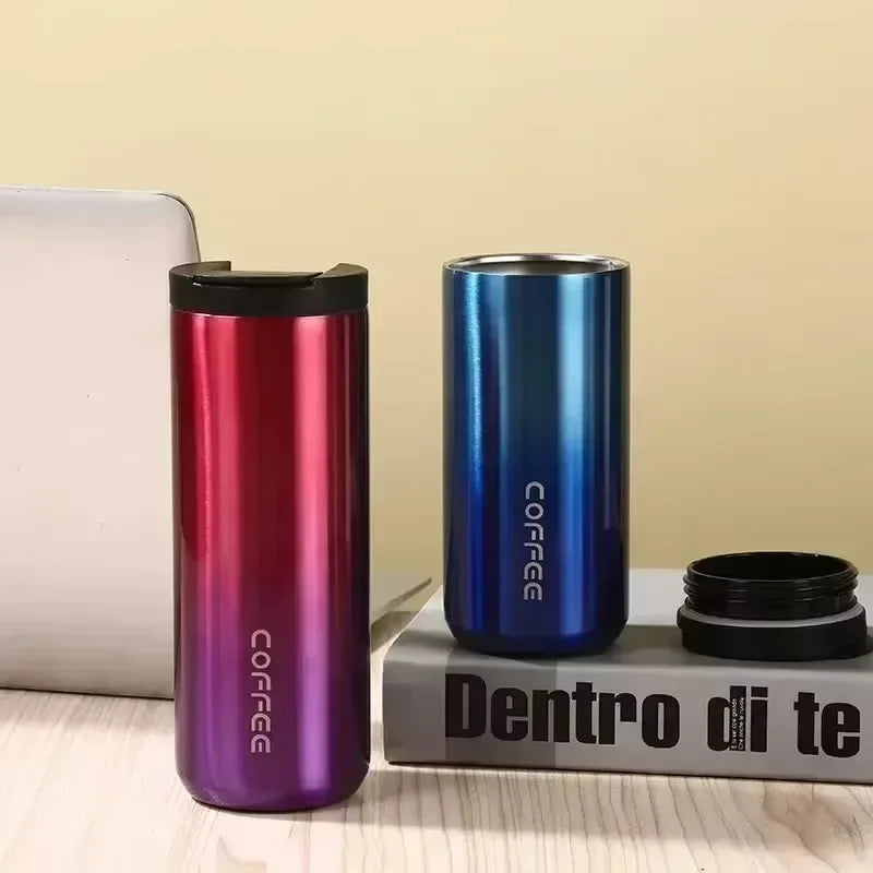 Portable 500ML Stainless Steel Coffee Thermos Bottle Thermal Mug Leakproof Car Vacuum Flasks Coffee Cup Travel Insulated Bottles Zpaxo