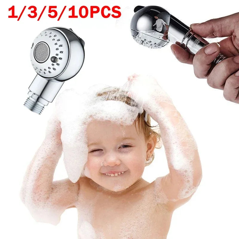 Round Shape Shower Head Attachment Salon Two Speed Adjustable Rain
