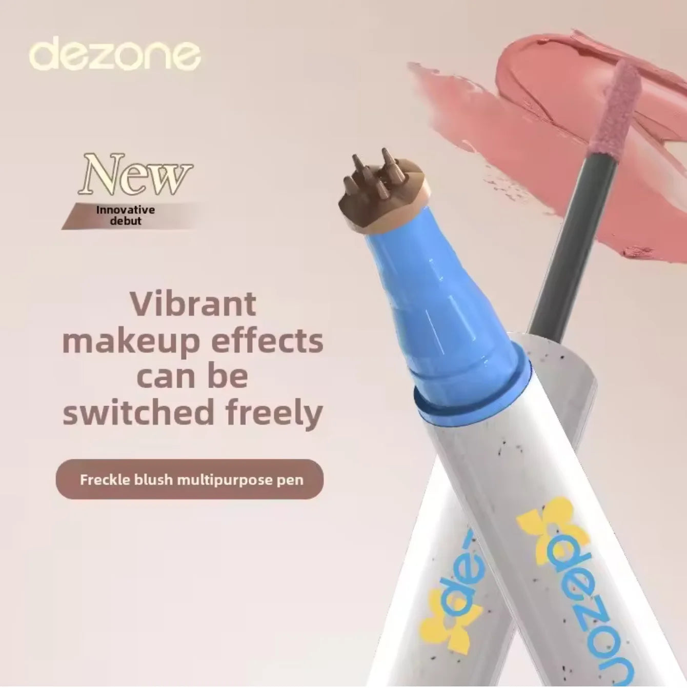 DEZONE Natural Looking Freckle Pen Freckle Blush Pencil Long Lasting Waterproof Freckles Stamp 2 In 1 Blush Makeup Cosmetics Zpaxo