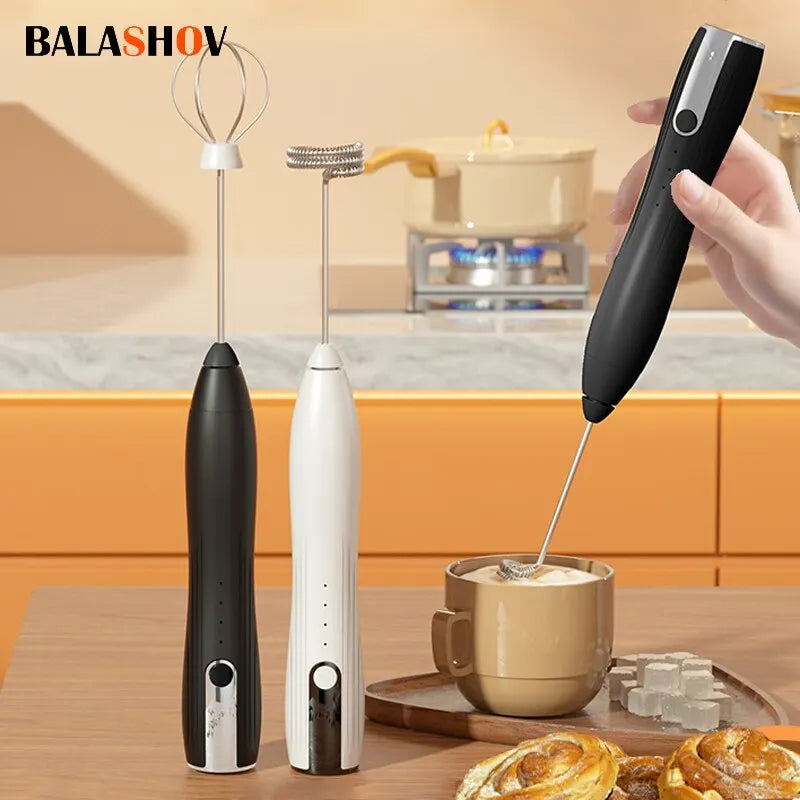 Mini Electric Milk Foamer Blender Wireless Coffee Whisk Mixer Handheld Egg Beater Cappuccino Frother Mixer Kitchen Whisk Tools Zpaxo