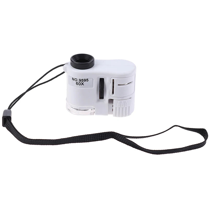 60X Pocket Microscope – Jewelry, Gem & UV Currency Magnifier