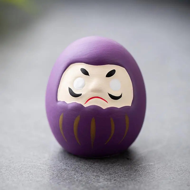 Japanese Daruma Doll Ceramic Statue – Lucky Fortune Decor Lucky Decor Figurine Zpaxo A5