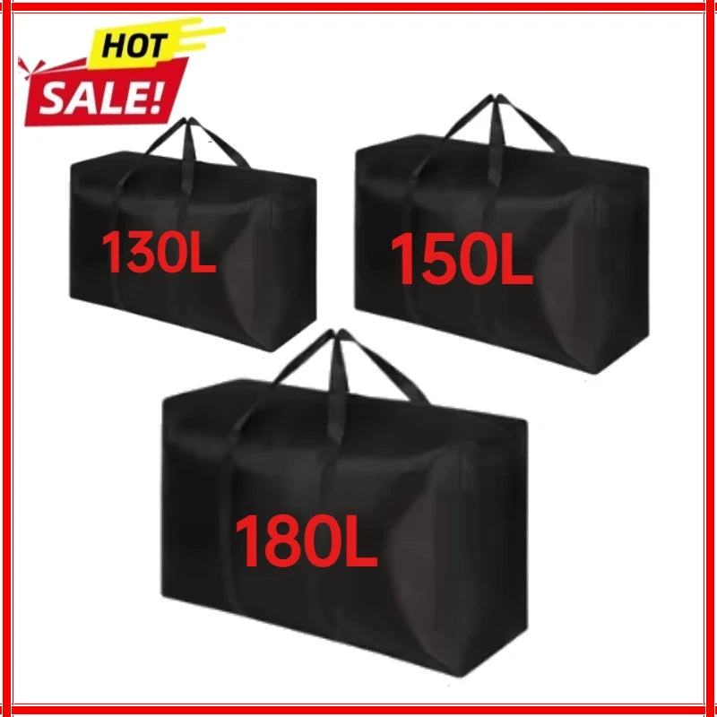Large Capacity Folding Duffle Bag Travel Clothes Storage Bags Zipper Waterproof Quilt Portable Storage Bag Moving Travel Storage Zpaxo