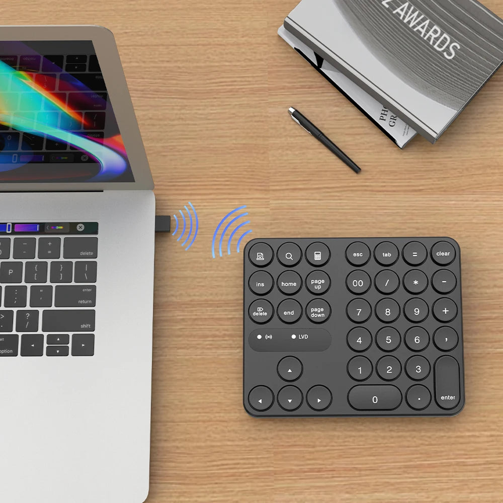 Wireless Mini Numeric Keypad 35 Keys Numpad Accounting Number Pad