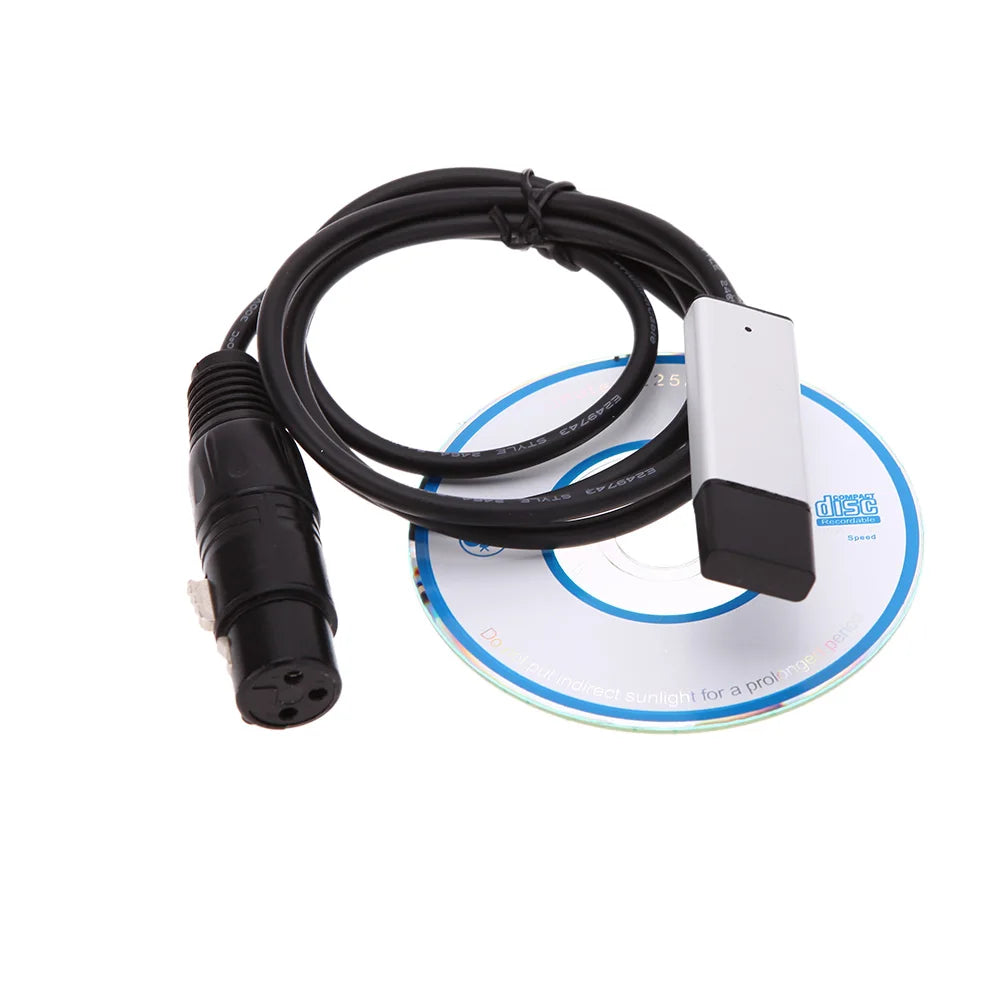 Lixada USB Lighting Console USB to DMX Interface Adapter LED DMX512 Computer PC Stage Lighting Controller Dimmer Zpaxo
