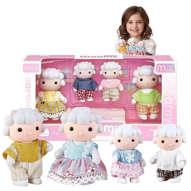 1 12 Scale Dollhouse Forest Family Doll Sheep Mini Furniture Pretend