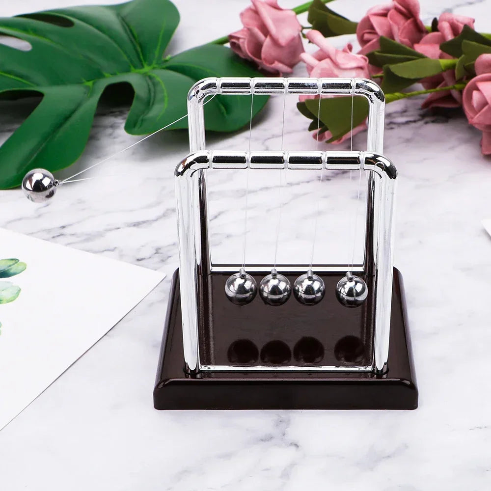 Newton's Cradle Steel Balance Ball – Physics Desk Decor Newton's Cradle Toy Zpaxo