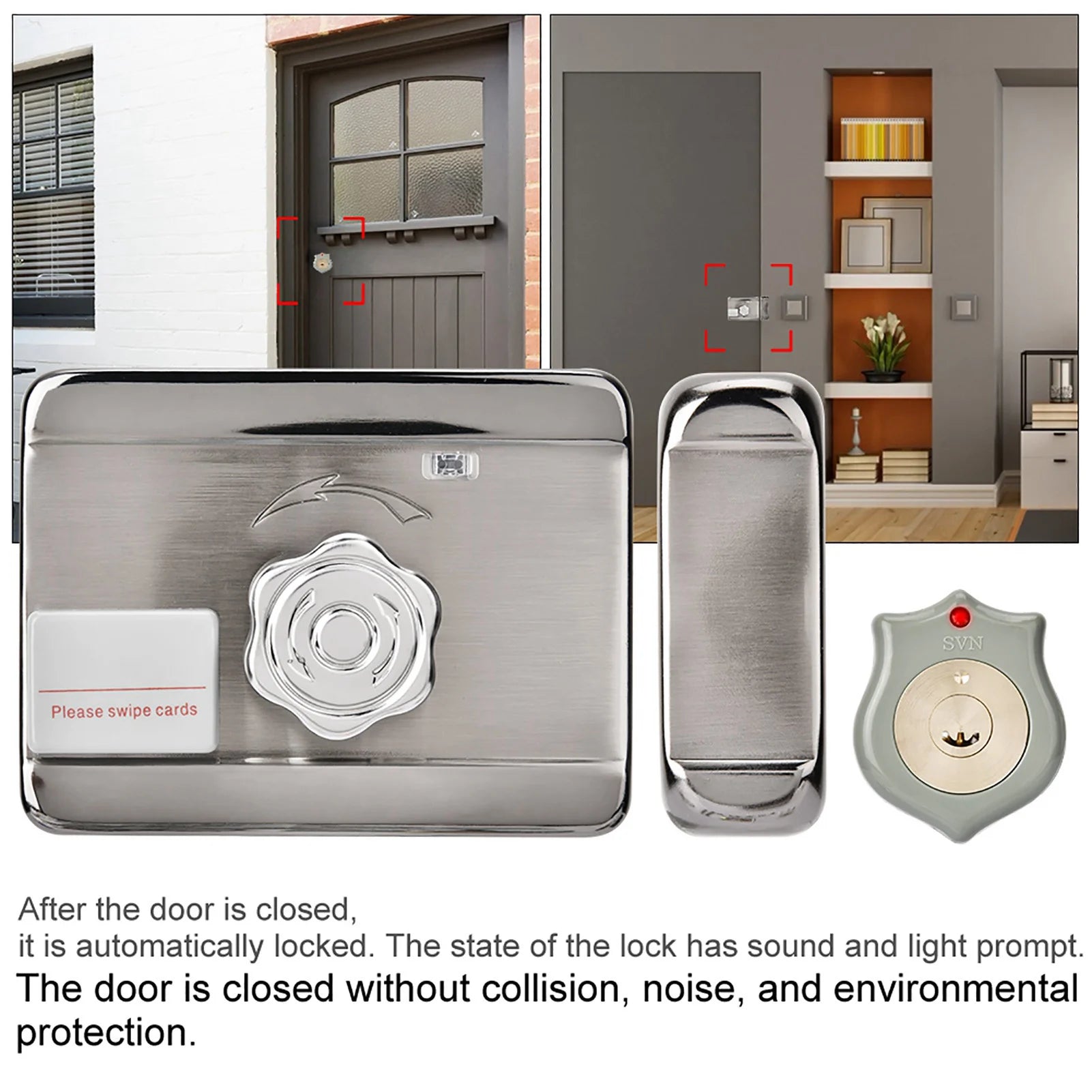 Electronic Door Access Intelligent Remote Control System Smart Door Lock ID Single Head 12V Lock Zinc Alloy Zpaxo