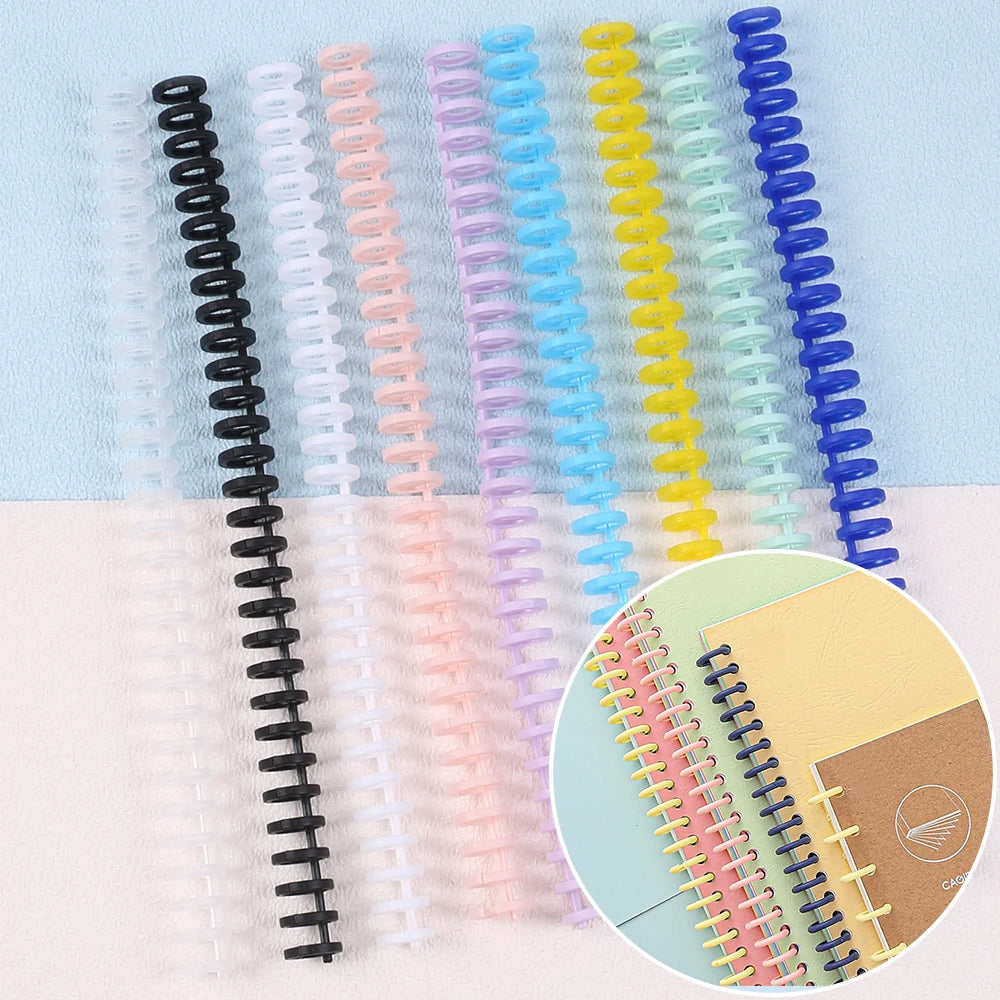 5/10Pcs Loose Leaf Binder Rings Binding Spines 30-Hole Plastic Comb Binding Spines for Teacher Student Business Notebook File Zpaxo