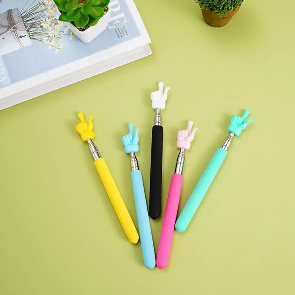 Retractable Teacher Pointer Finger Design StainlessSteel Telescopic School Teaching Pointer Stick Teacher Supplies For Classroom Zpaxo
