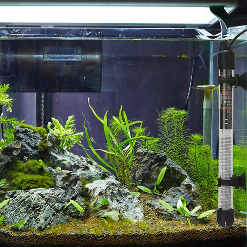 EU Plug Adjustable Temperature Thermostat Heater Rod Glass Aquarium Zpaxo