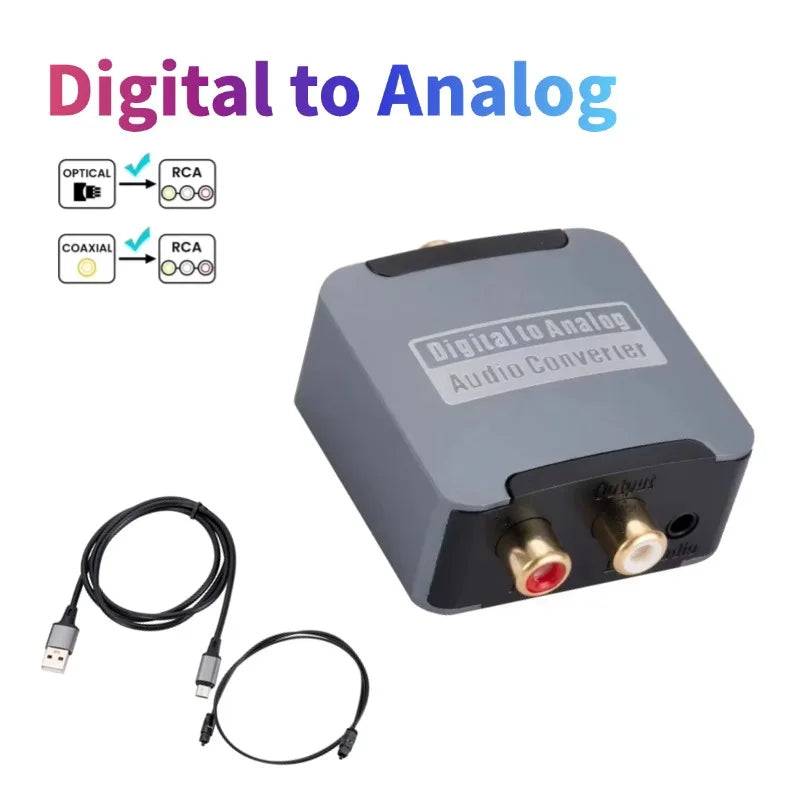 Digital Analog Converter DAC Audio Optical Toslink SPDIF Coaxial Zpaxo
