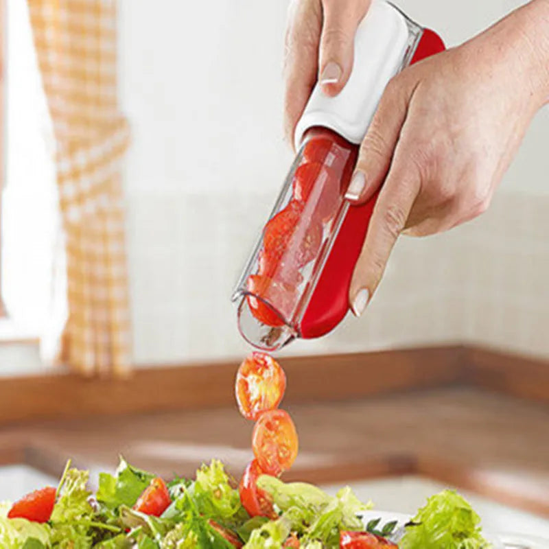 Grape & Tomato Slicer – Stainless Blade Fruit Cutter Tool Fruit Slicer Zpaxo