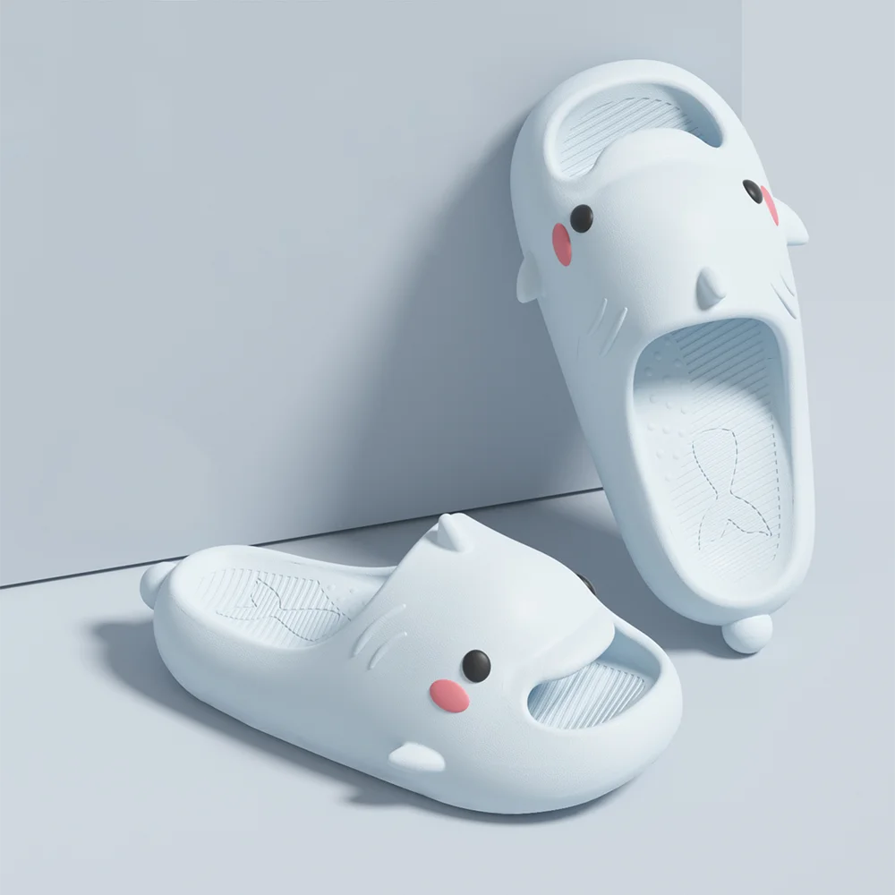 SHAJI Funny Cartoon Couple Slippers Unisex Summer EVA Non Slip Slides