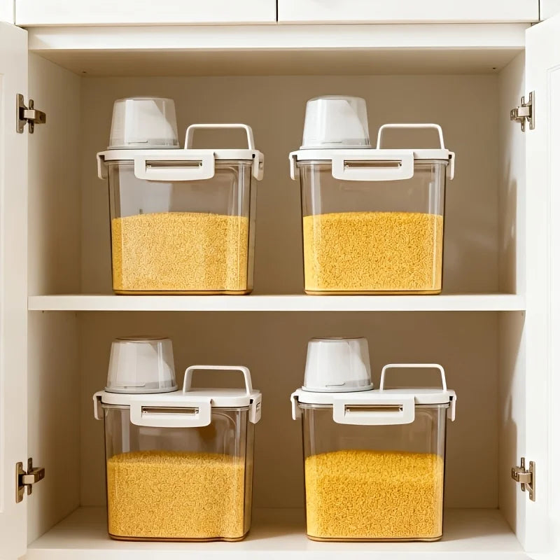 Large Capacity Rice Storage Container Measuring Cup Airtight