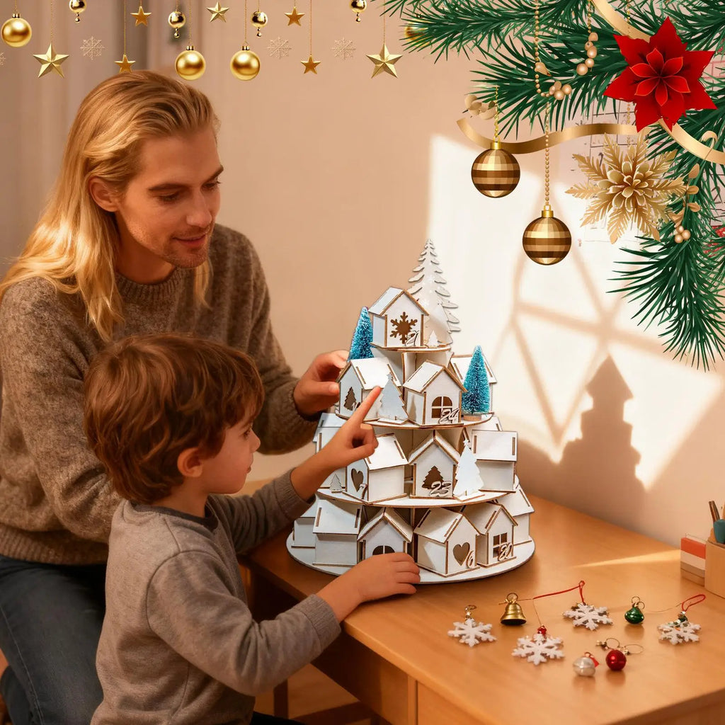 Countdown Christmas House Festive Party Decor Number Kids Family