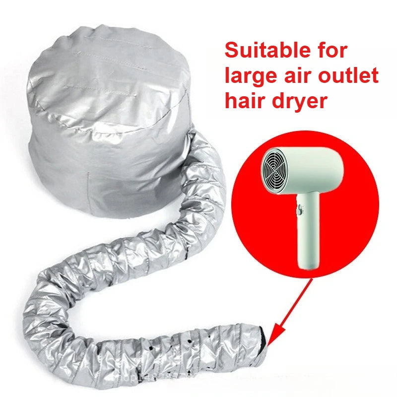 Portable Hair Bonnet Dryer Cap – Diffuser & Oil Treatment Hair Bonnet Dryer Cap Zpaxo Silver B version
