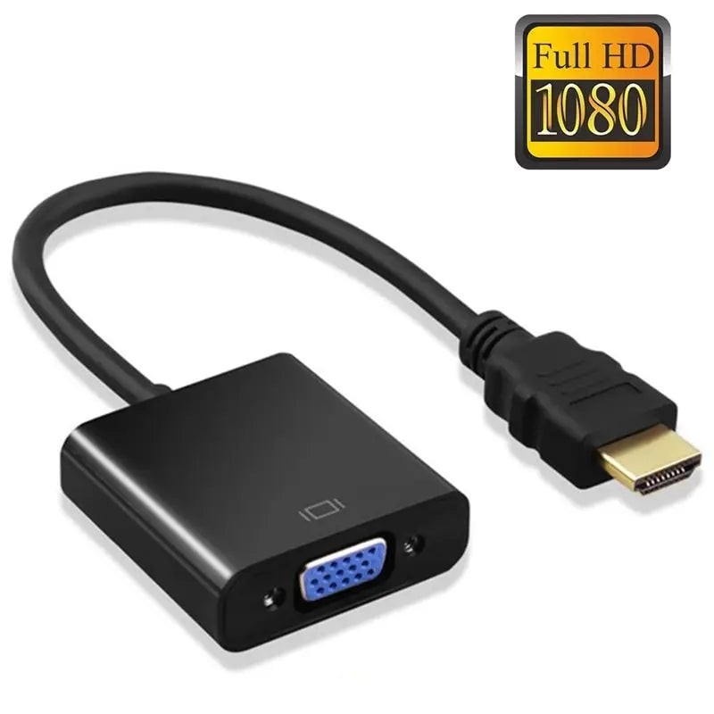 HD 1080P HDMI VGA Cable Converter Audio Power Supply Male Female Zpaxo