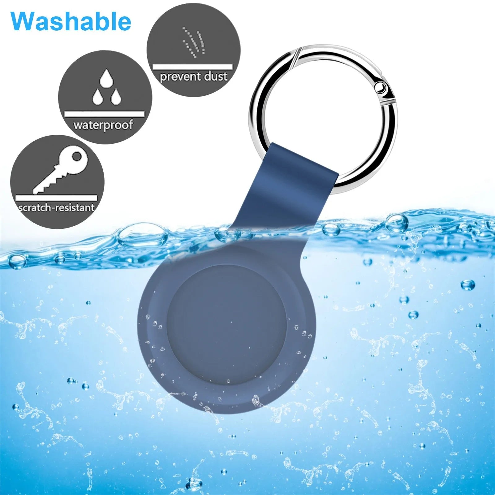 Waterproof Tracker Sleeve For AirTag Silicone Protective Case Anti Lost Key Finder Cover For Keys Pet Collar Bag Wallet Luggage Zpaxo