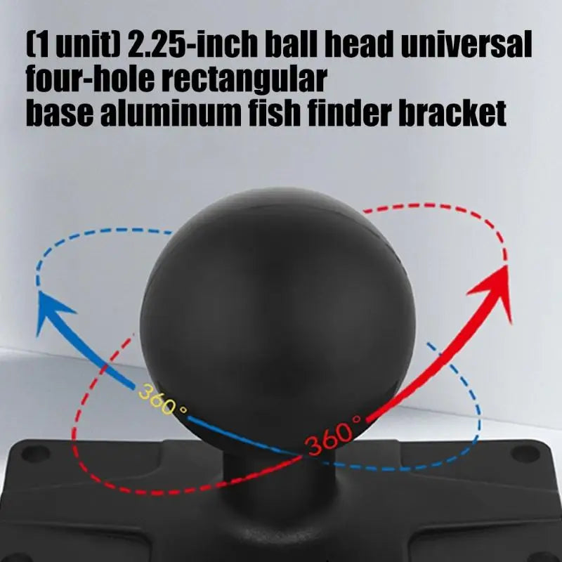 652F Black Aluminum Alloys Fish Finders Bracket Ball Head Waterproof Zpaxo