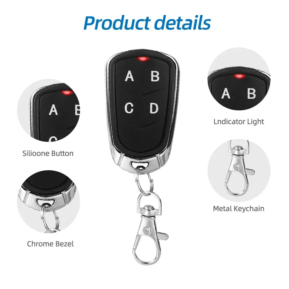 Universal 4 Buttons Garage Door Opener 433MHZ Remote Control 433 Zpaxo