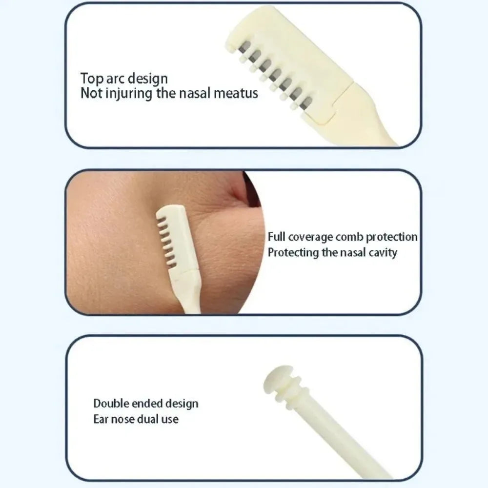 5PCS/10PCS Double Sided Nose Hair Trimmer 360 Degree Portable Nostril Cleaning Trimmer Reusable Nose Hair Scraper Hair Removal Zpaxo