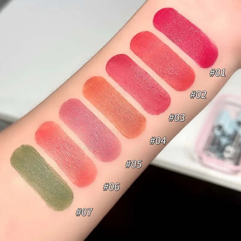 Punk Green Matte Lipstick Soft Mist Mousse Velvet Lip Glaze