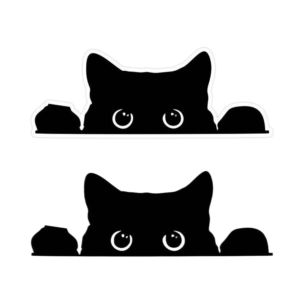 Peeping Cat Car Sticker – Waterproof PVC Vinyl Decal Vinyl Car Decal Zpaxo