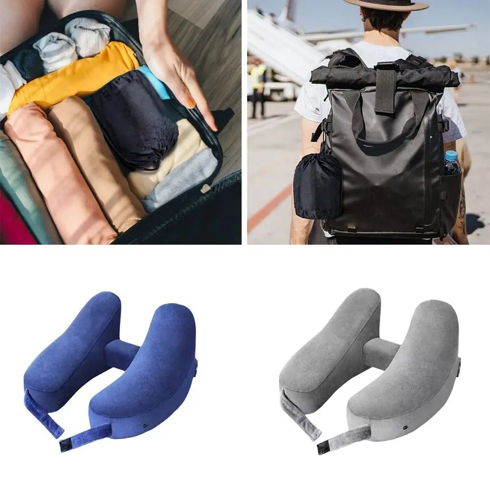 Soft Velour Cover Inflatable Neck Pillow Storage Bag High-quality Zpaxo