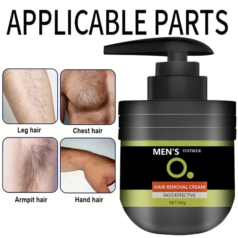 YUITIKUE Men's Hair Removal Cream 100g – Gentle & Fast Hair Removal Cream Zpaxo