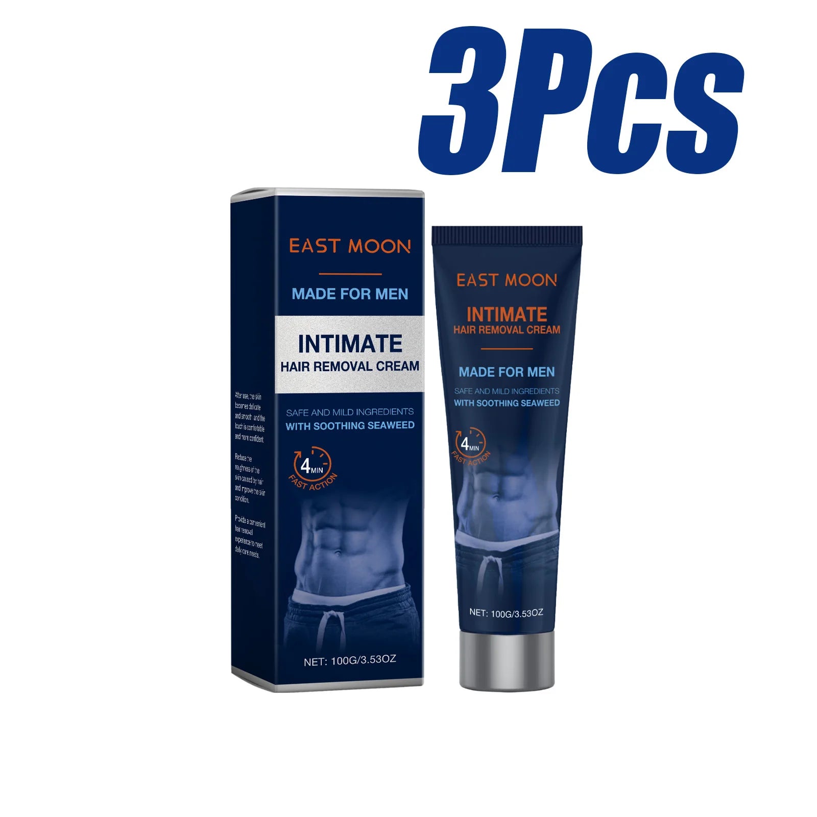 Men's Avocado Hair Removal Cream – Body, Legs & Intimate Areas Hair Removal Cream Zpaxo 3 x 100g Boxed