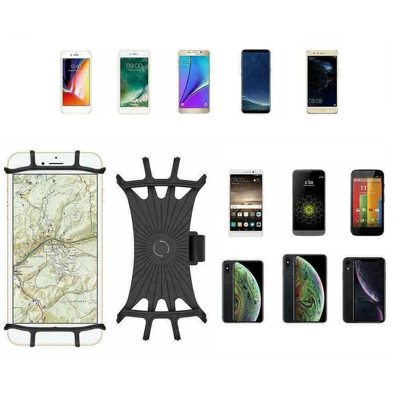 Rotatable Silicone Bike Phone Holder – 360° Bicycle Mount