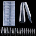15 Sizes Sandwich Nail Forms Transparent Reusable Space No-trace Long Zpaxo 117-