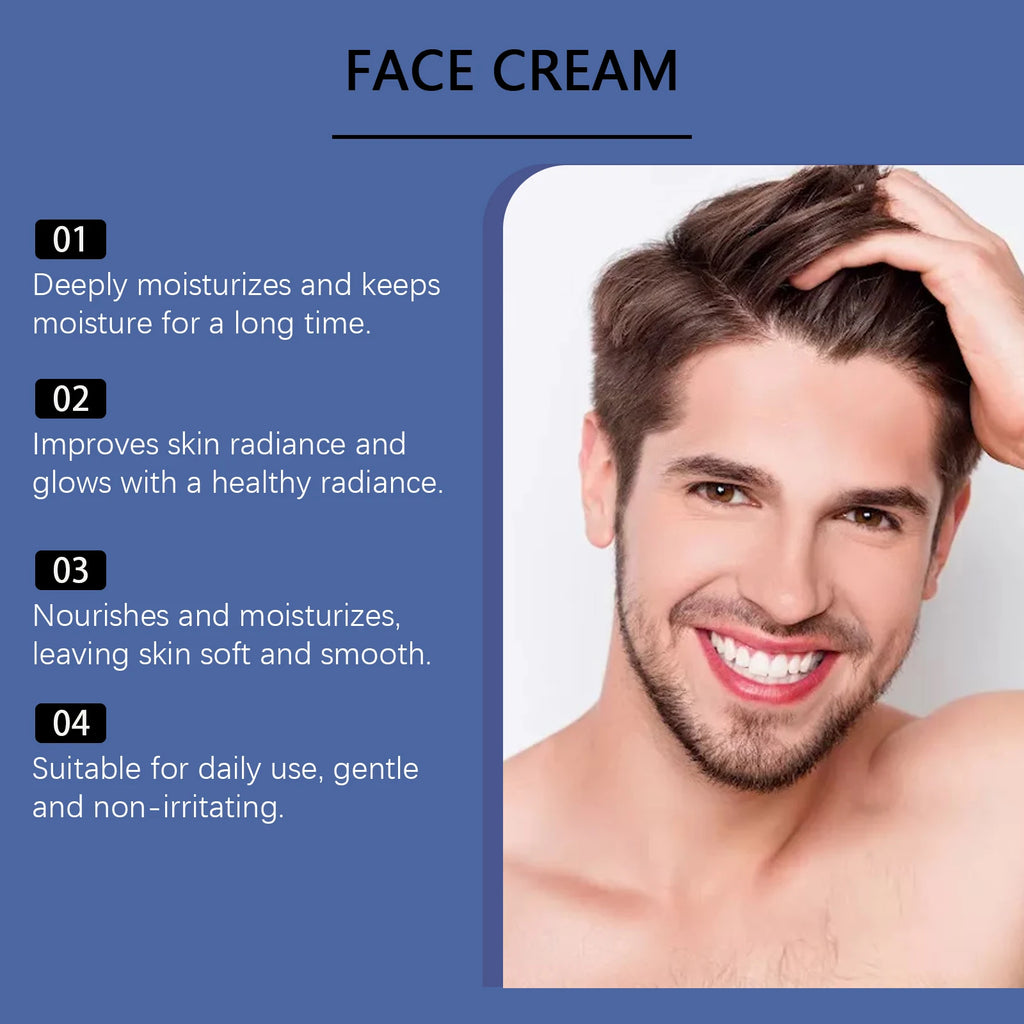 Men's Hydrating Face Moisturizer Deep Nourishing Cream Collagen Aloe Zpaxo