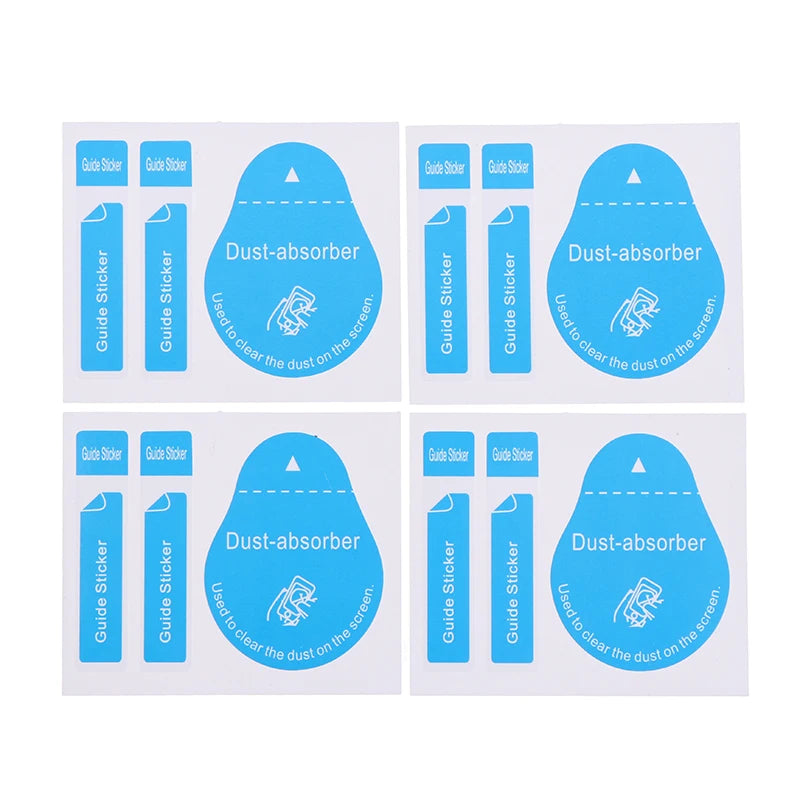 50pcs Dust Removal Screen Cleaning Tool 3 in 1 Dust-absorber + Guide Sticker Zpaxo