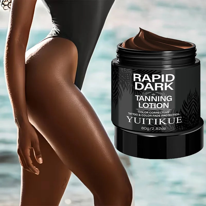 YUITIKUE Rapid Dark Tanning Lotion – Natural Bronze Self Tanner Self Tanning Lotion Zpaxo