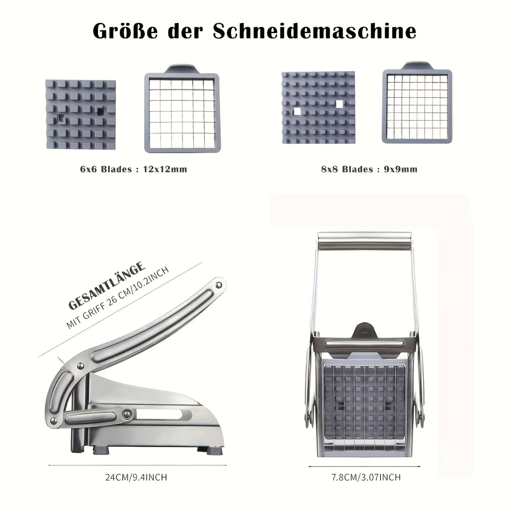 Vegetable Cutter, French Fry Cutter, Stainless Steel Fruit Cutter, French Fry Chopper, Potato Slicer, Vegetable Chopper Zpaxo