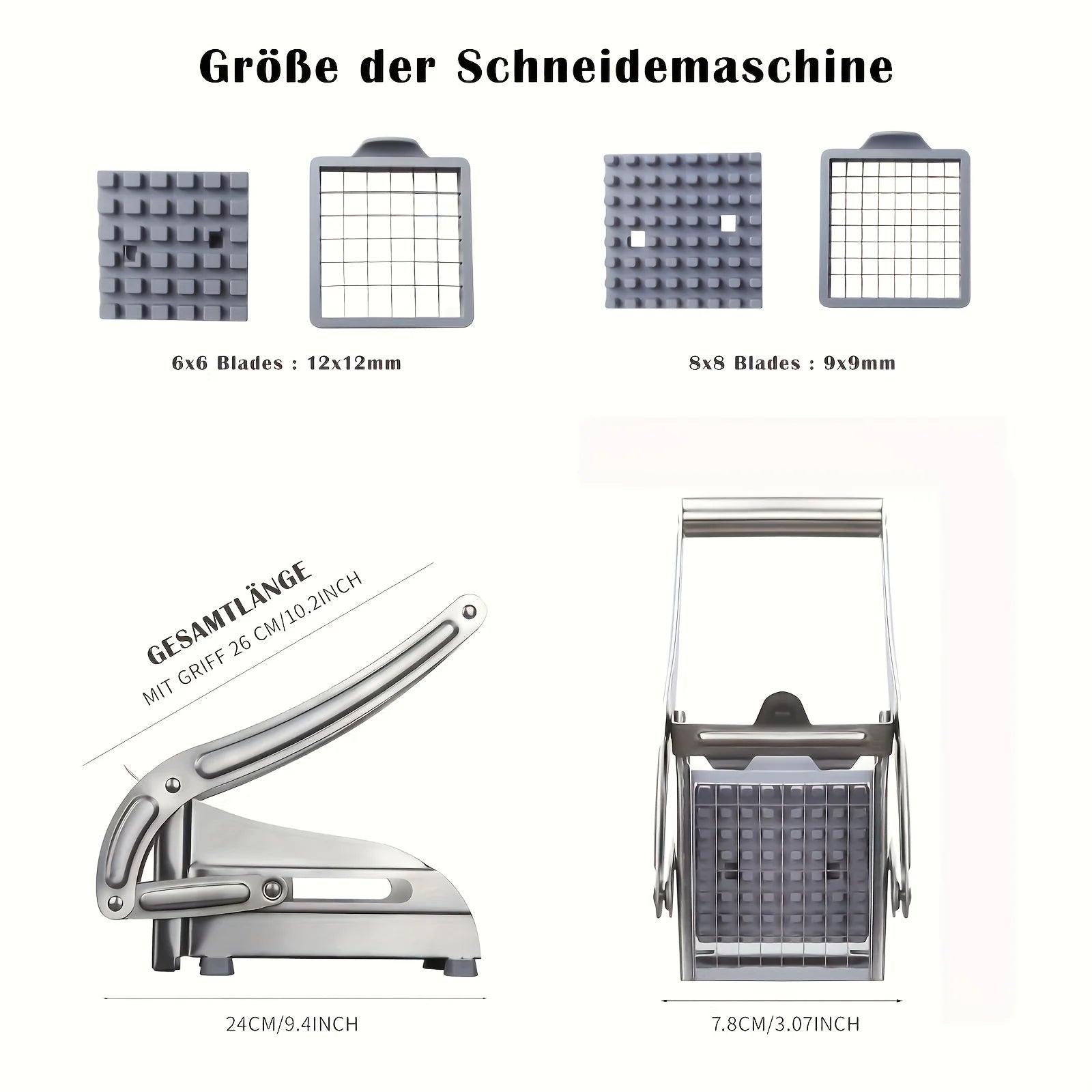 Vegetable Cutter, French Fry Cutter, Stainless Steel Fruit Cutter, French Fry Chopper, Potato Slicer, Vegetable Chopper Zpaxo