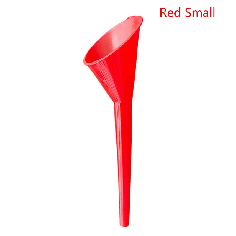 CMCar Long Stem Funnel Gas Oil Fuel Filling Tools Anti-splash Plastic Zpaxo Red Small