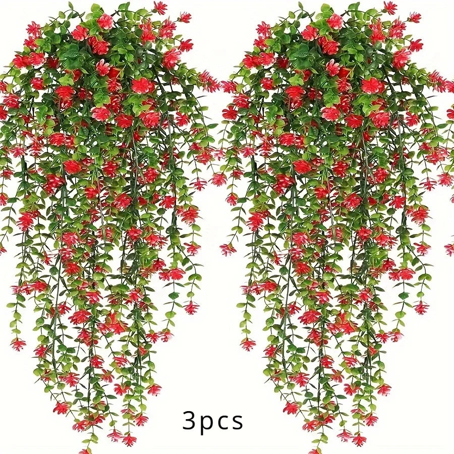Artificial Hanging Plants Fake Plant Faux Eucalyptus Leaf Greenery