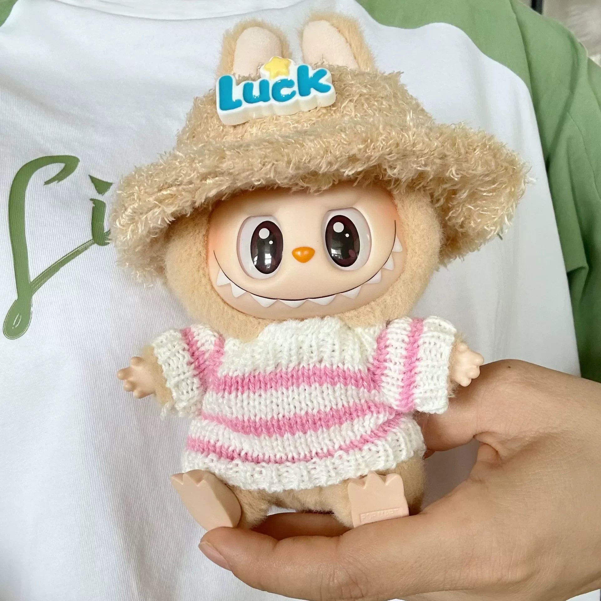 LABUBU Doll'S Clothes Outfit Accessories for 15-17cm Labubu Idol V1 V2 Stylish Outfit Clothes Sports Leisure Suit Clothing Gift Zpaxo pink set C NO DOLL