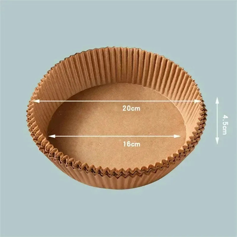 Disposable Air Fryer Parchment Paper Liners – 50/100/200 Pack