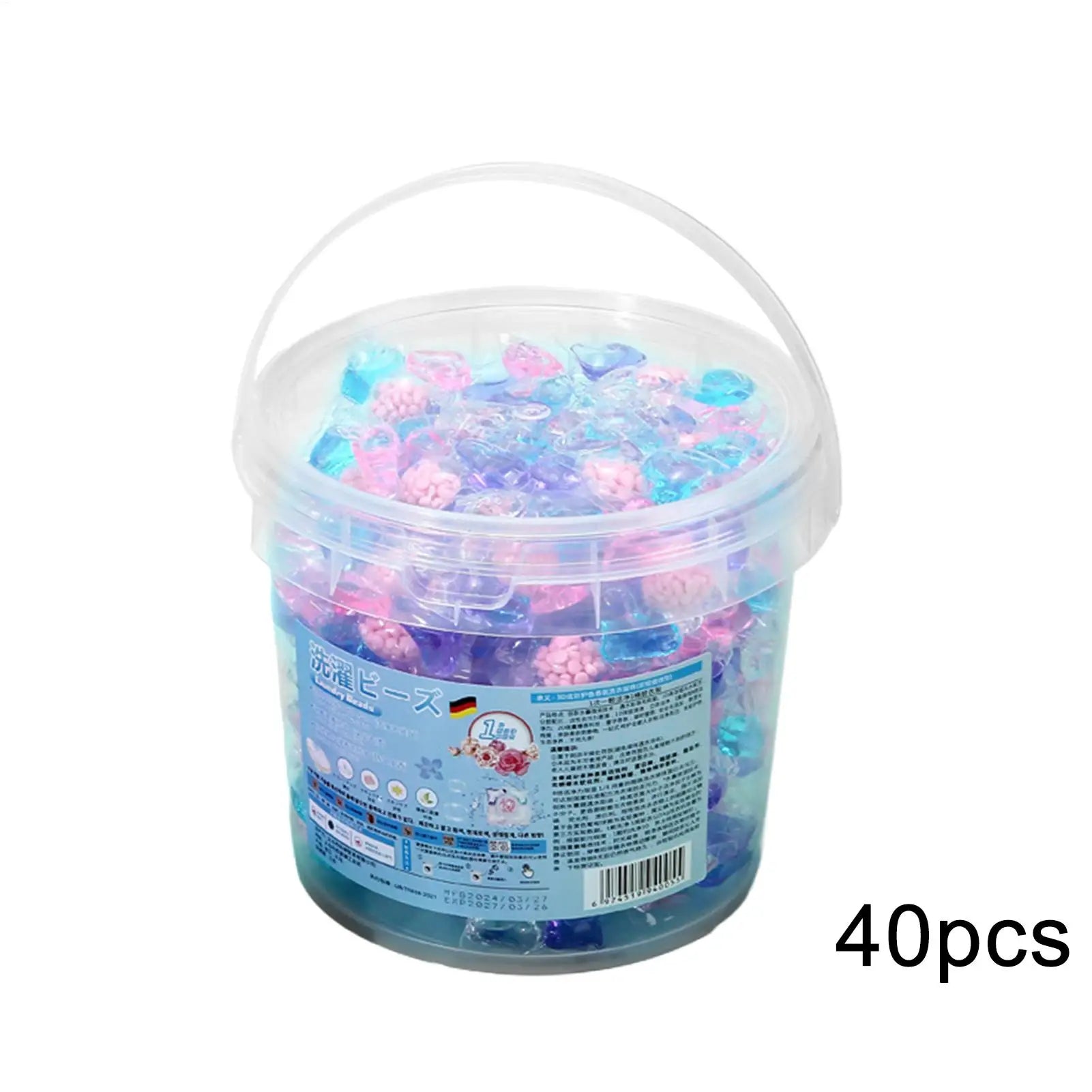 Laundry Detergent Pods Deep Cleaning 40 Tablets Beads Washing Machine