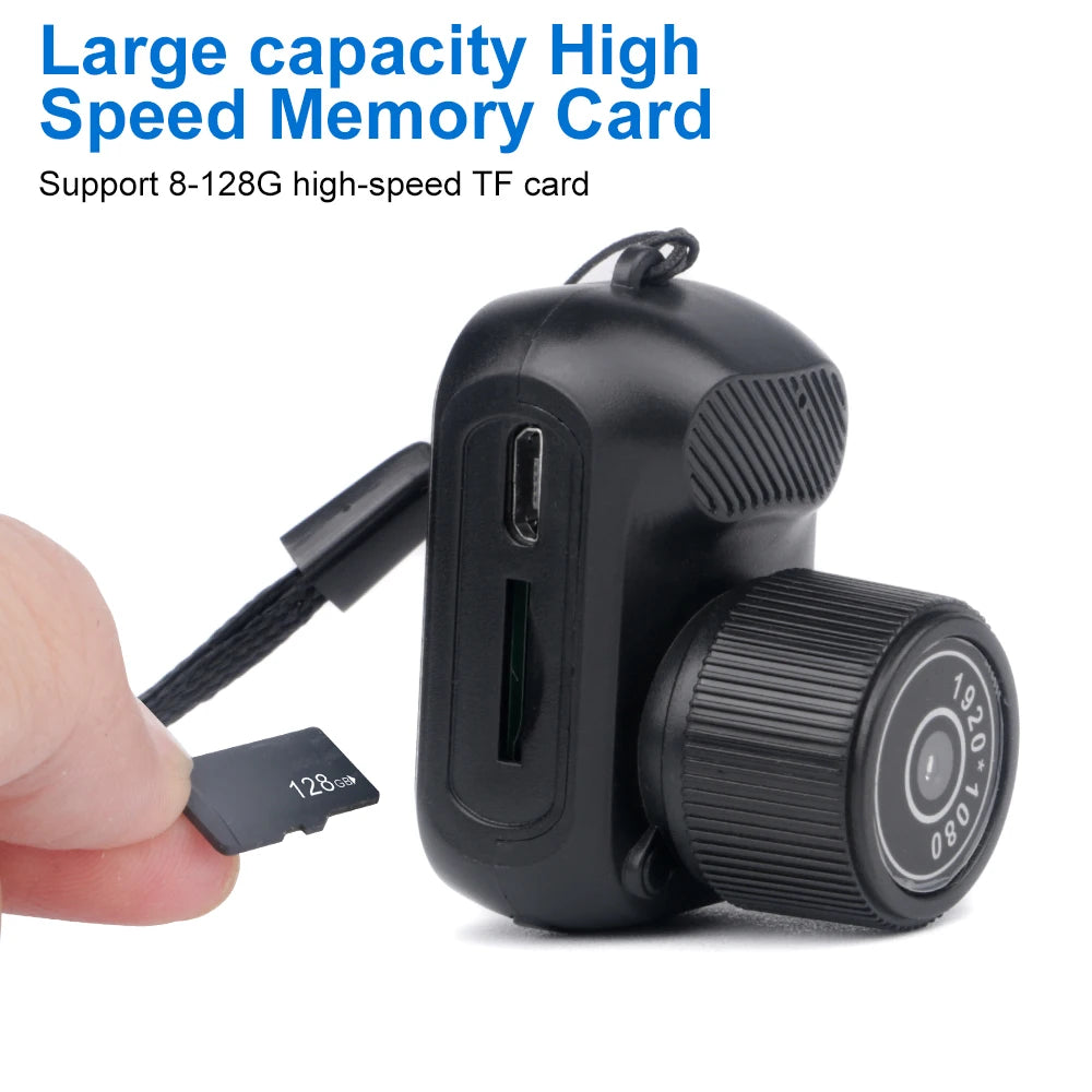 Retro Mini Camera with Screen Indoor Home Outdoor 1080p HD Portable Very Small Camera Video Support TF Card Holiday Gifts Zpaxo