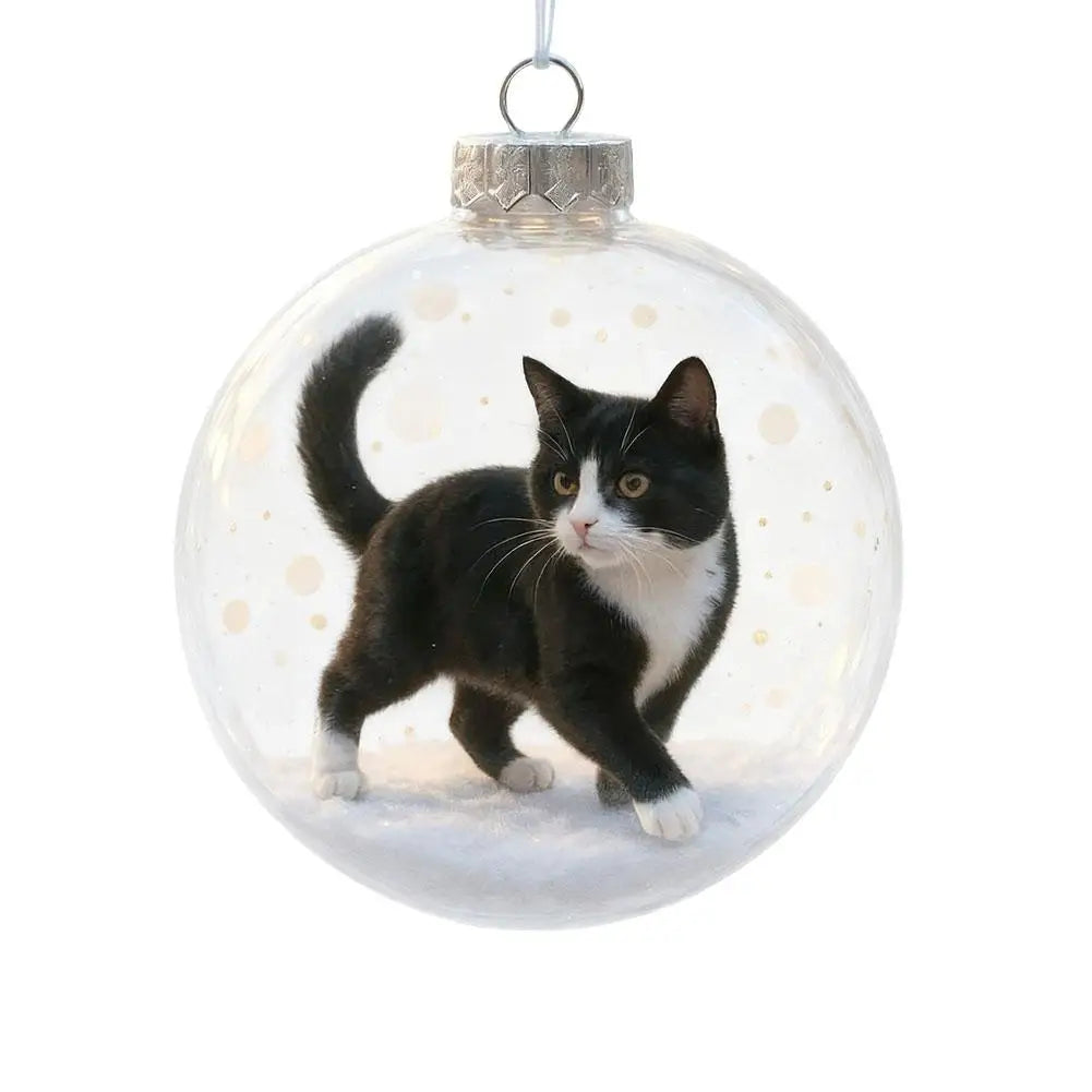 3D Cat Christmas Ornament | Kitten Bauble Gift for Cat Lovers Christmas Ornament Zpaxo J