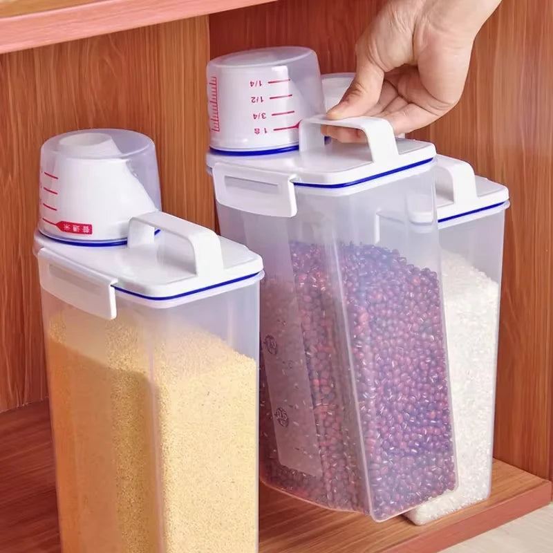 Moisture-proof Grain Jar Rice Jar Grain Storage Box Pet Food Bucket Storage Jar Sealed Bucket Filled Rice Bucket Zpaxo