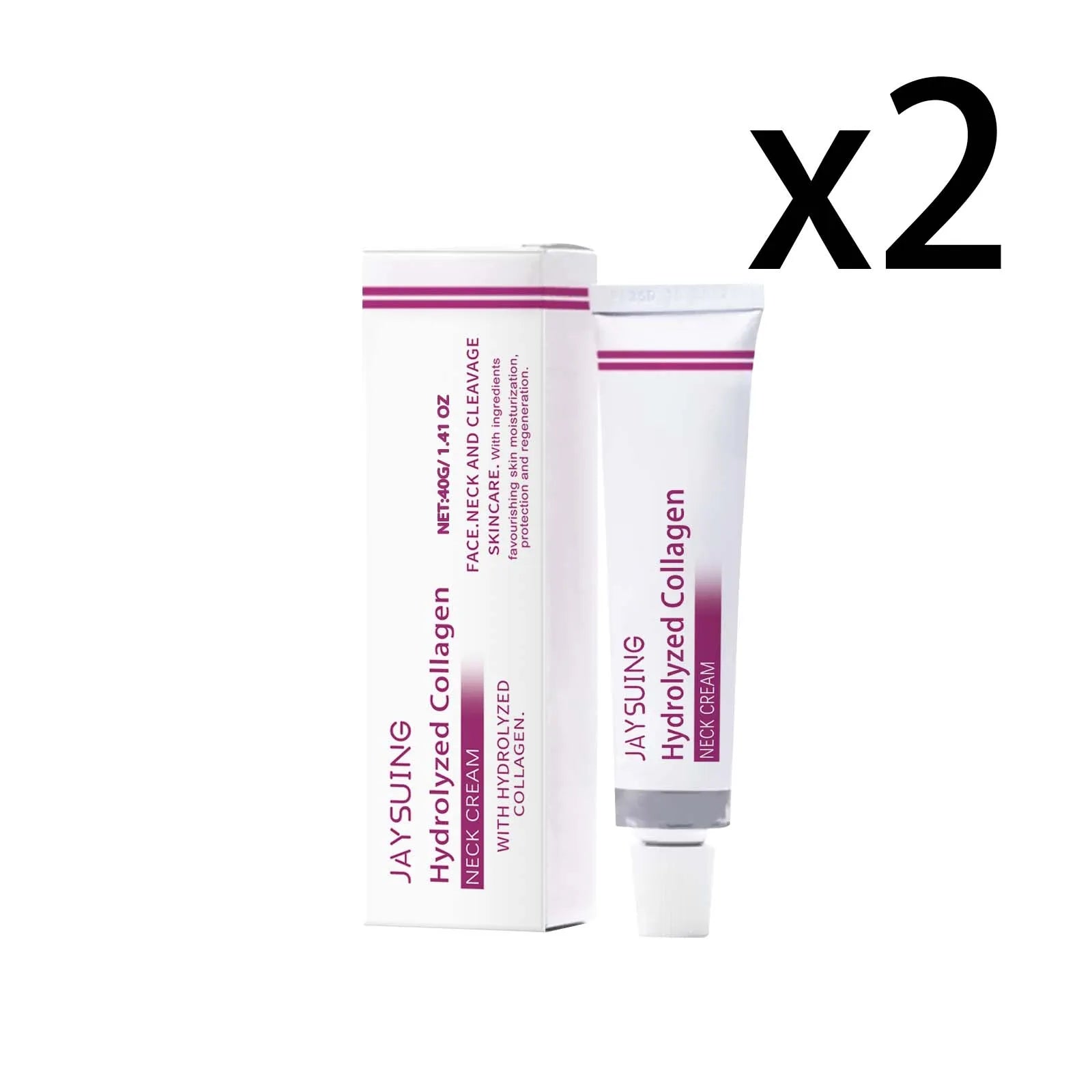 Hydrolyzed Collagen Neck Cream – Firm, Lift & Reduce Wrinkles Neck Firming Cream Zpaxo 2x40g 40g